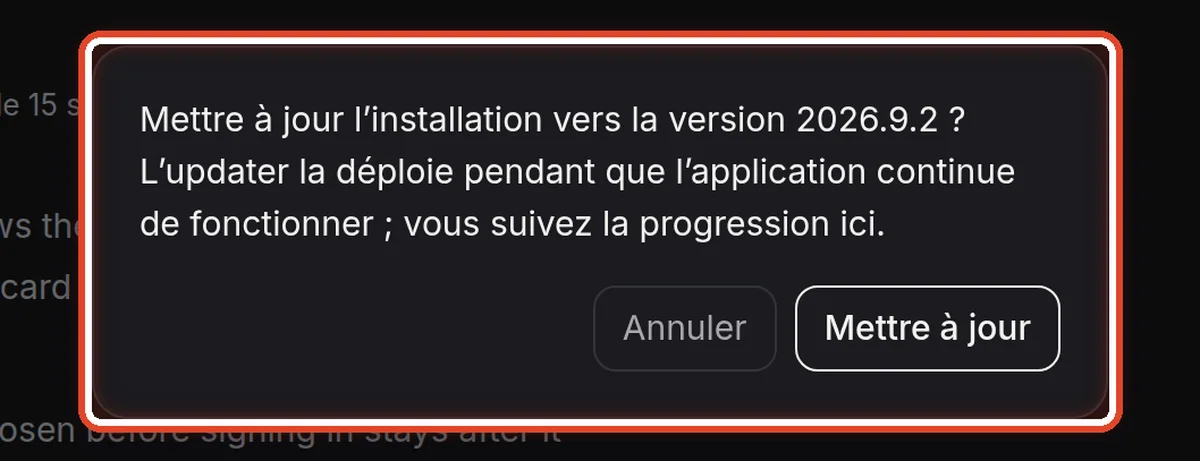 Gros plan – Confirmer