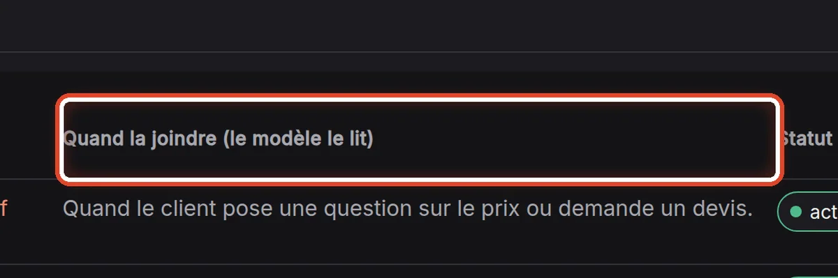 Gros plan – Quand la joindre