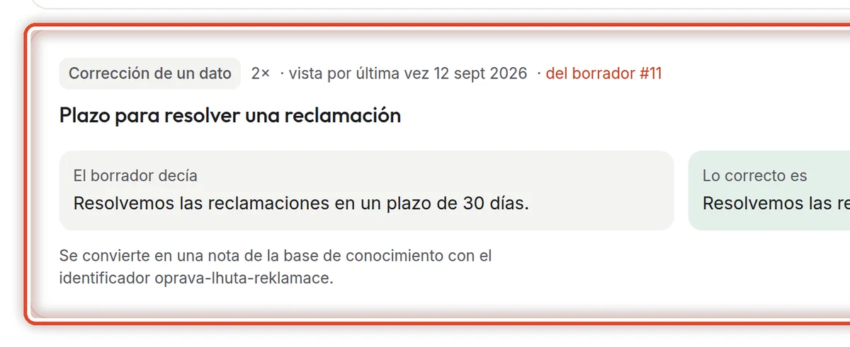De cerca: Una corrección de un dato