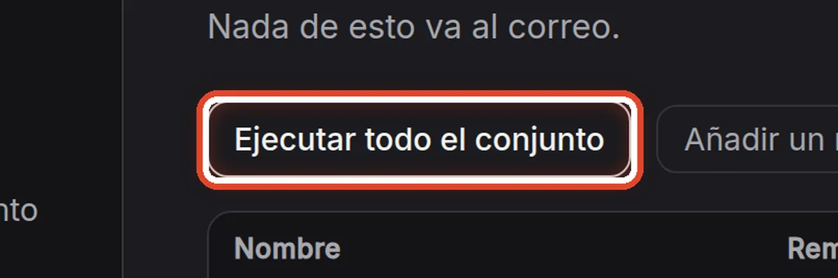 De cerca: Ejecute todo el conjunto
