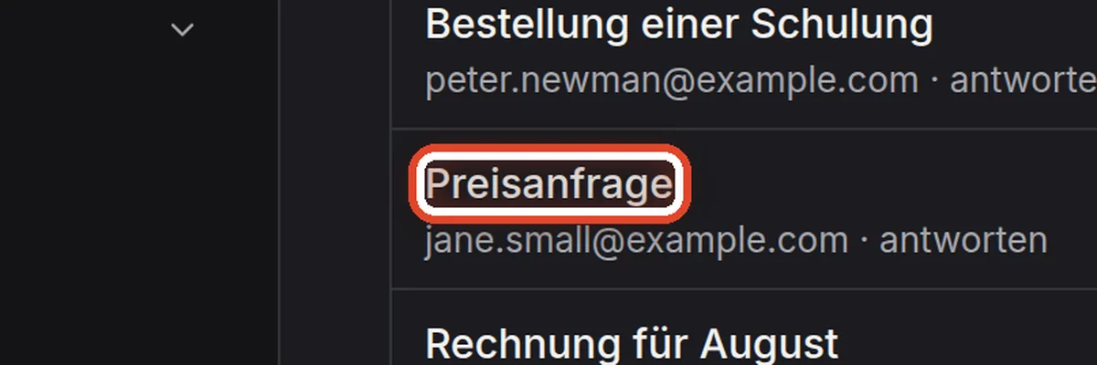 Nahaufnahme – Einen Entwurf öffnen