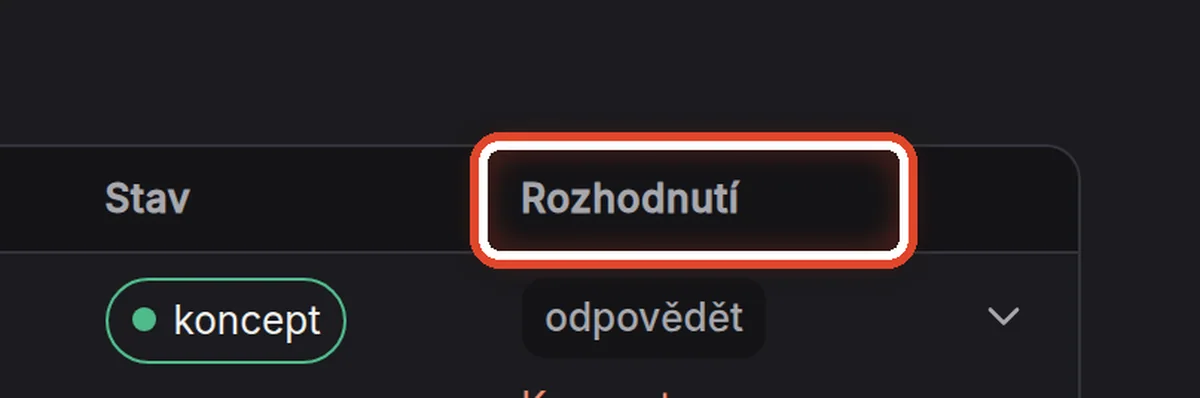 Detail — Rozhodnutí asistenta