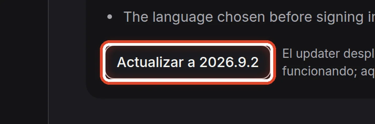 De cerca: Iniciar la actualización
