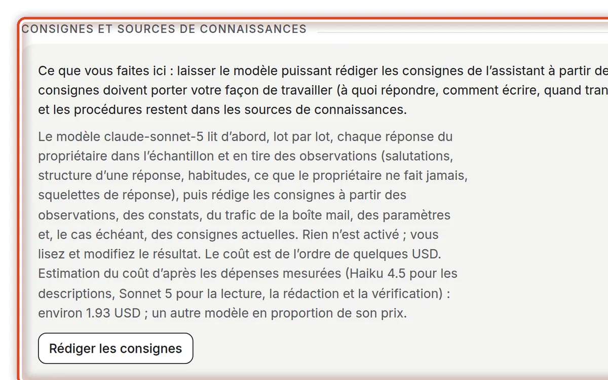Gros plan – La rédaction des consignes