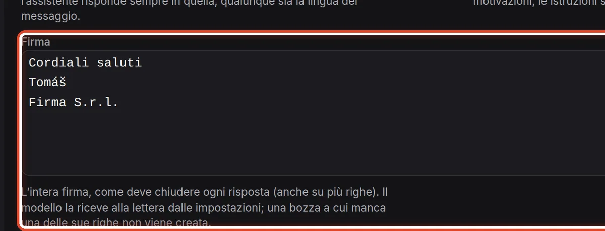 Da vicino – Firma