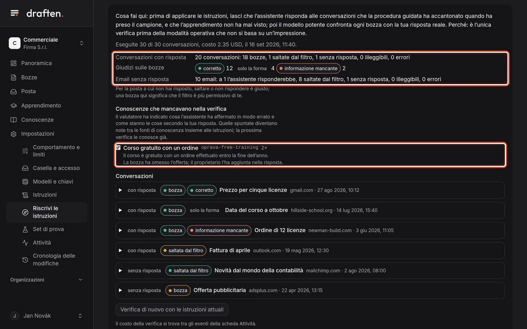 Screenshot del passo 7