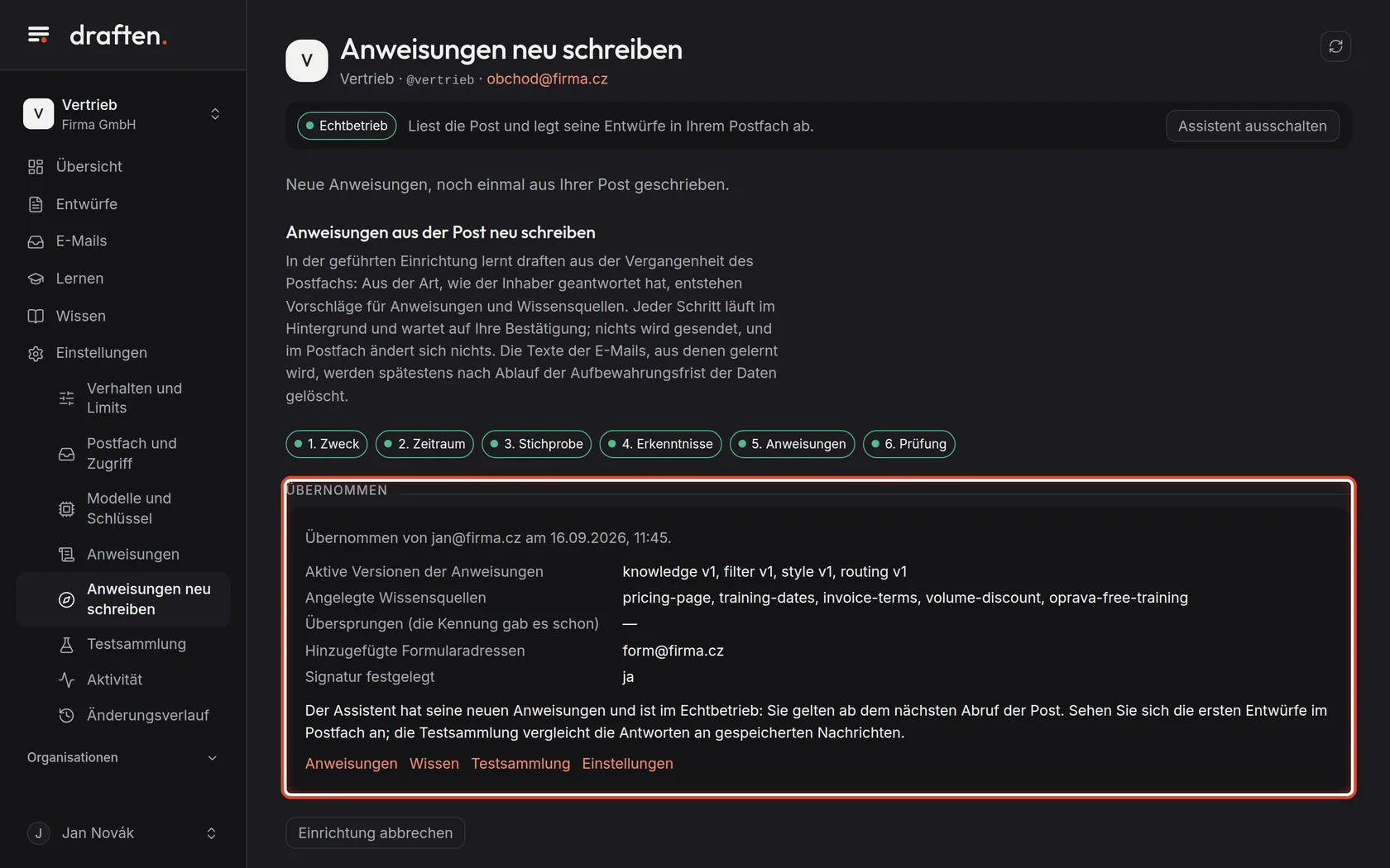 Bildschirmfoto zu Schritt 9