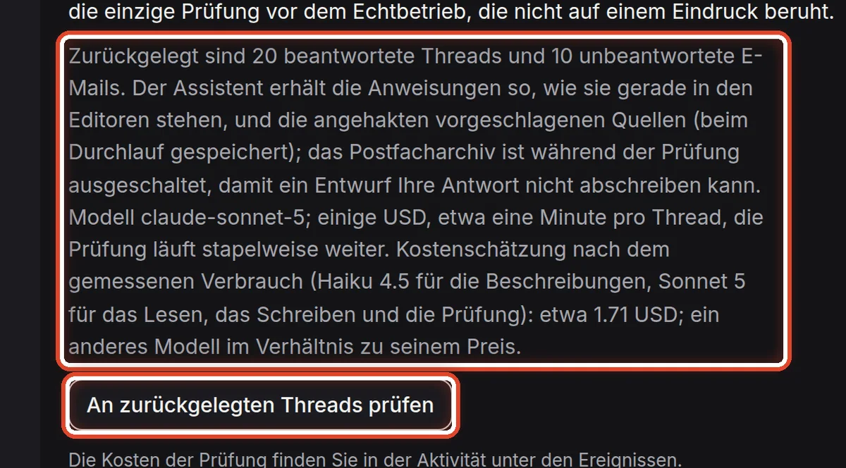 Nahaufnahme – Die Anweisungen ausprobieren