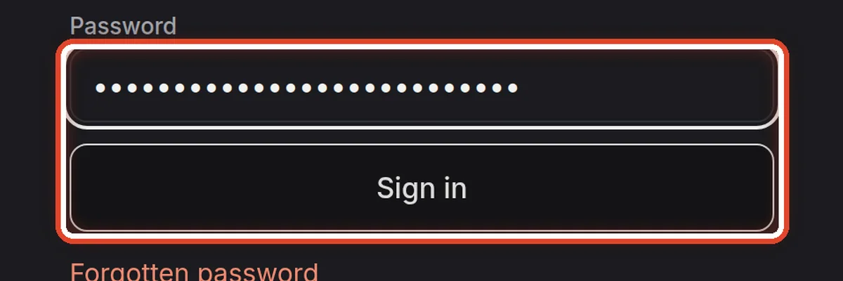 Close up — Or enter your password