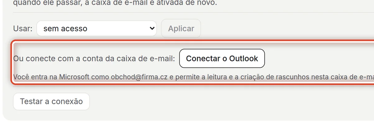 De perto – Ou conecte com a conta