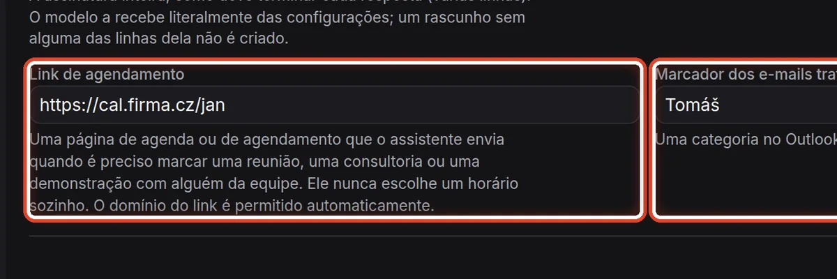 De perto – Link de agendamento e marcador