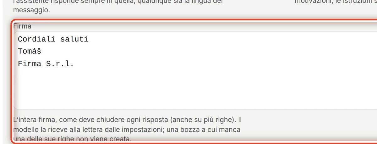 Da vicino – Firma
