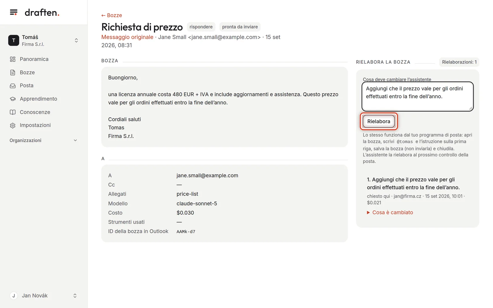 Screenshot del passo 4