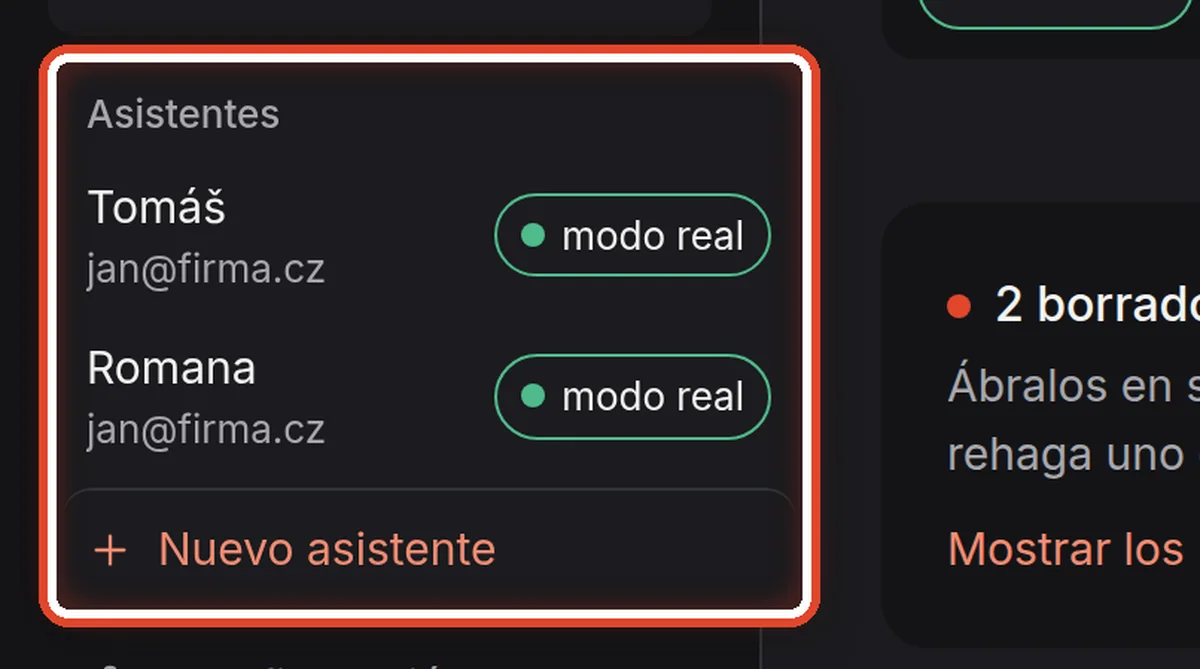 De cerca: Cambiar a otro asistente