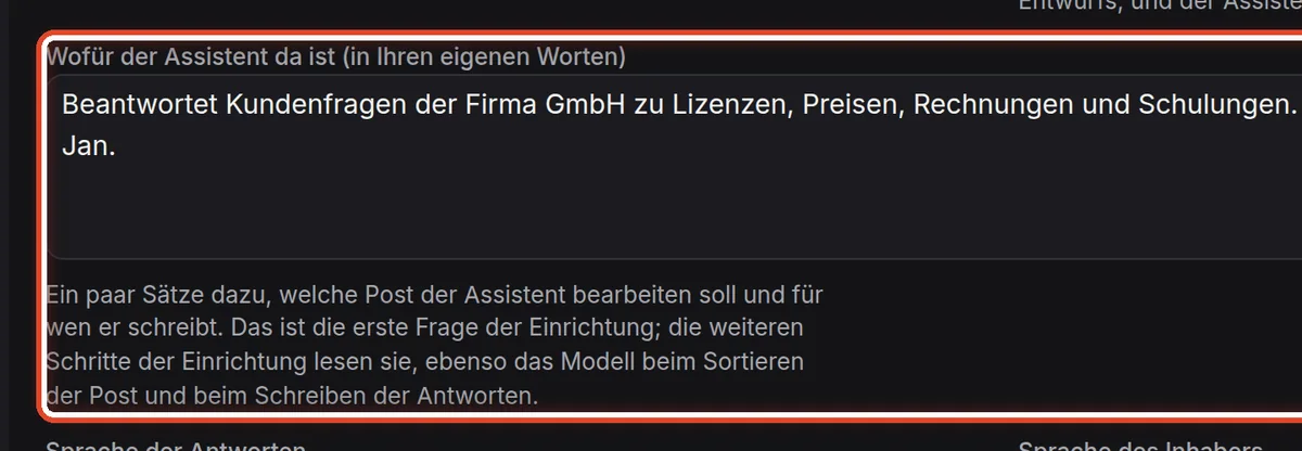 Nahaufnahme – Wofür der Assistent da ist