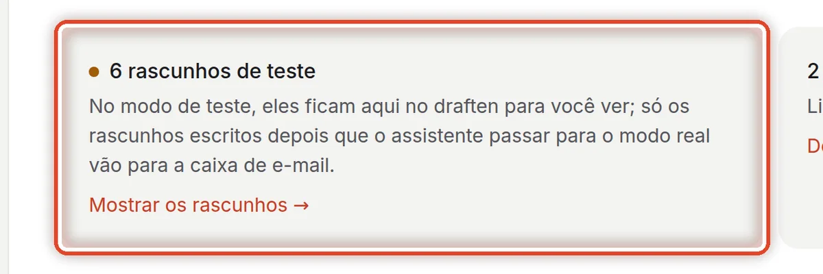 De perto – Rascunhos de teste