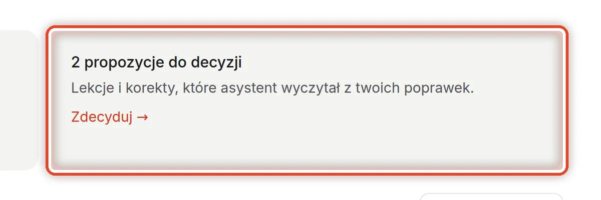 Zbliżenie – Propozycje do decyzji