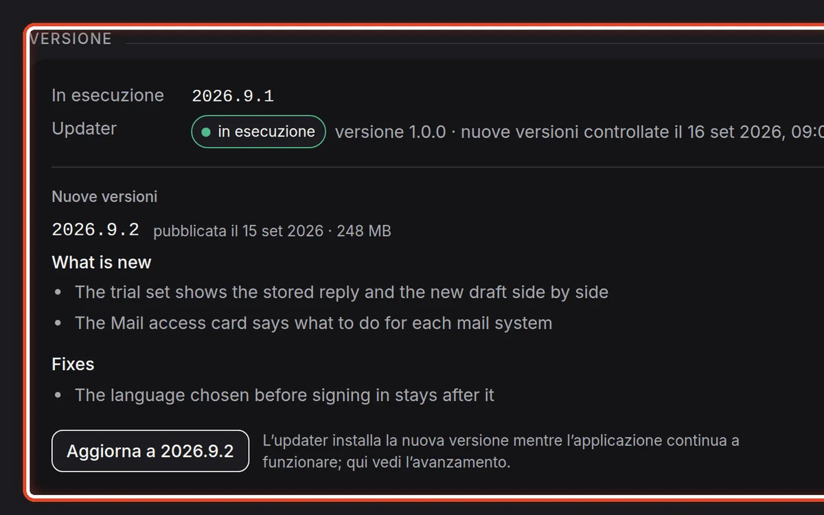 Da vicino – Apri la pagina Installazione