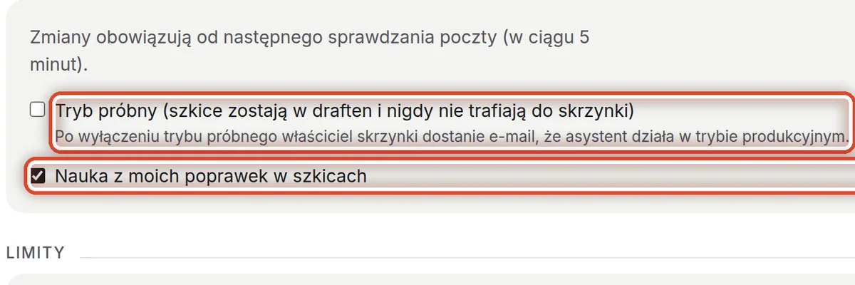 Zbliżenie – Tryb próbny i nauka