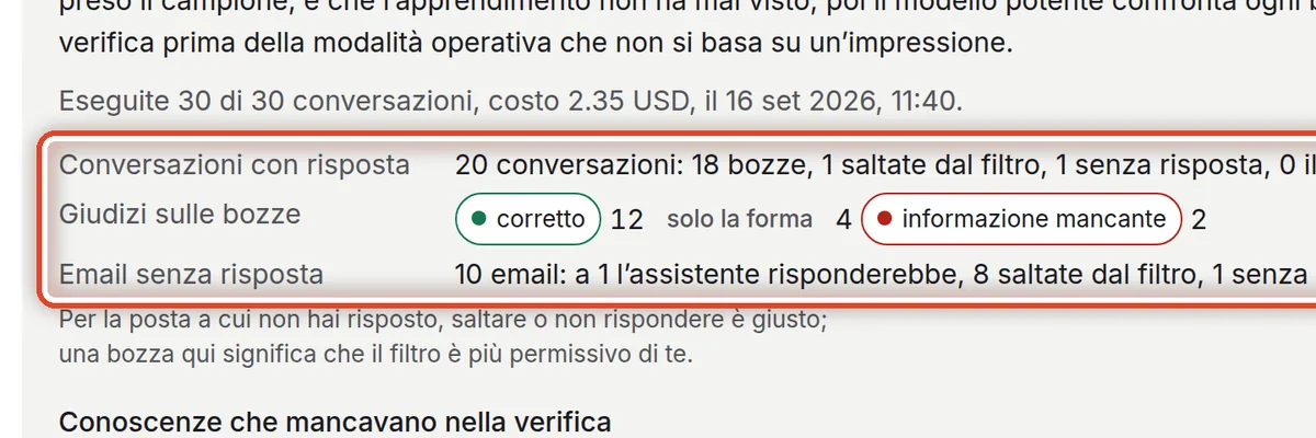 Da vicino – Leggi il risultato della verifica