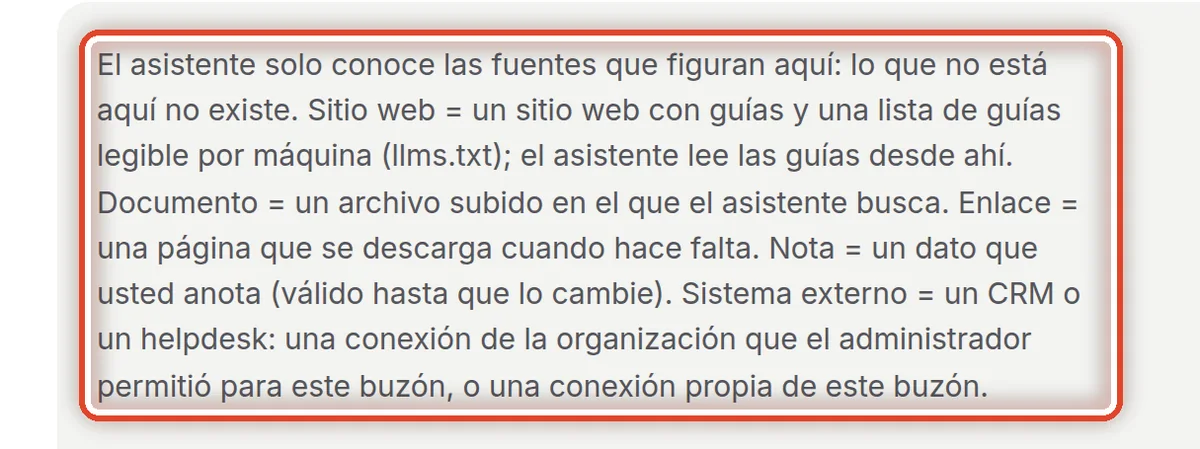 De cerca: El asistente solo sabe lo que hay aquí