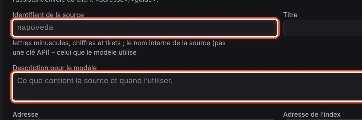 Gros plan – Identifiant et description