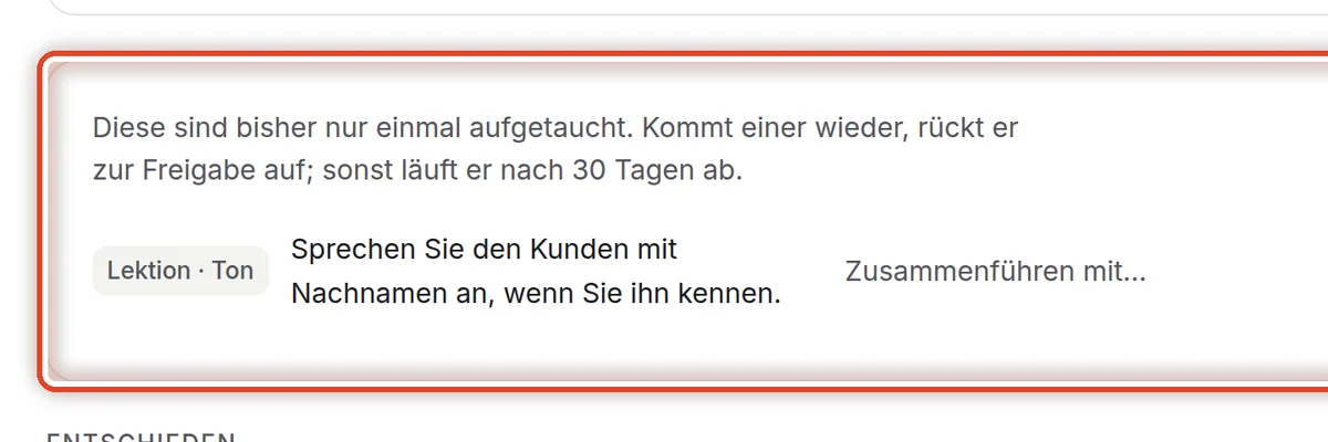 Nahaufnahme – Einmal gesehen