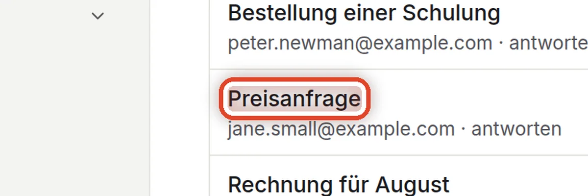 Nahaufnahme – Einen Entwurf öffnen