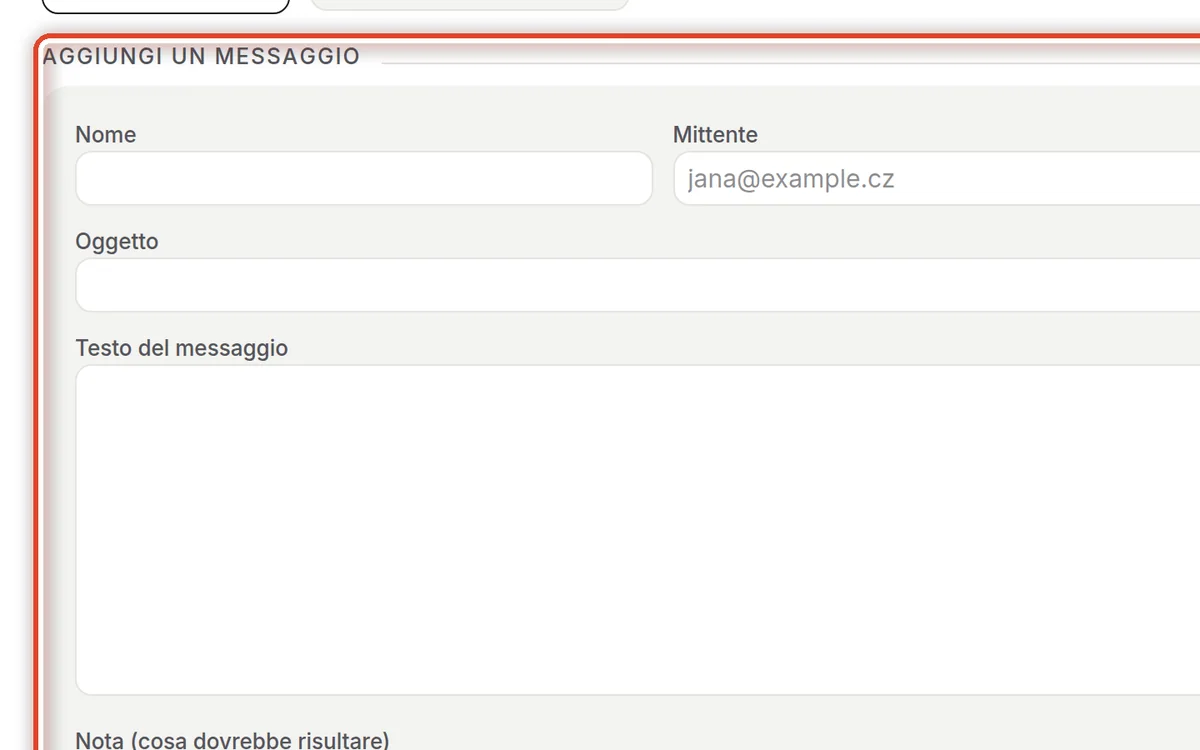 Da vicino – Aggiungi un messaggio
