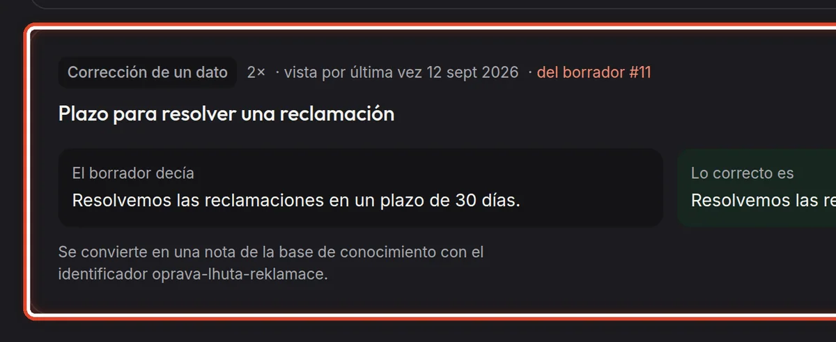 De cerca: Una corrección de un dato