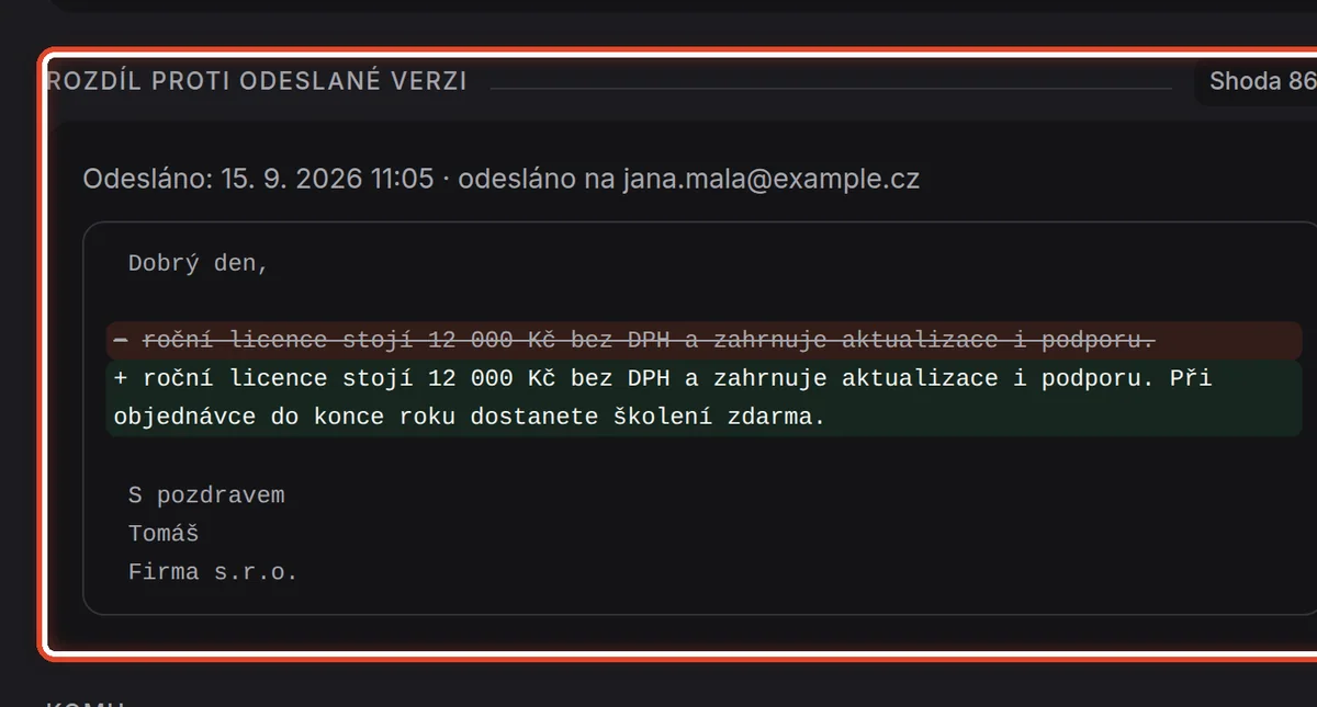 Detail — Co jste v konceptu změnili