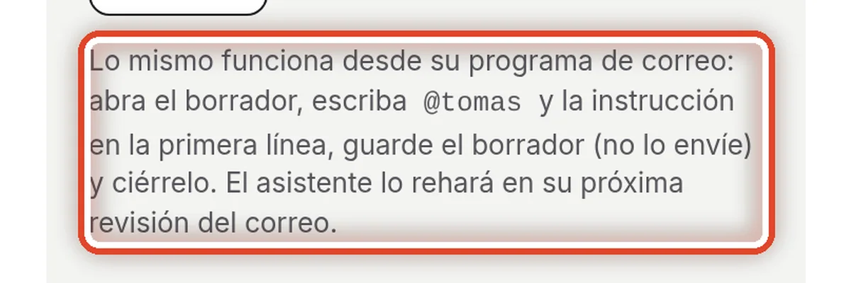 De cerca: Lo mismo desde su programa de correo