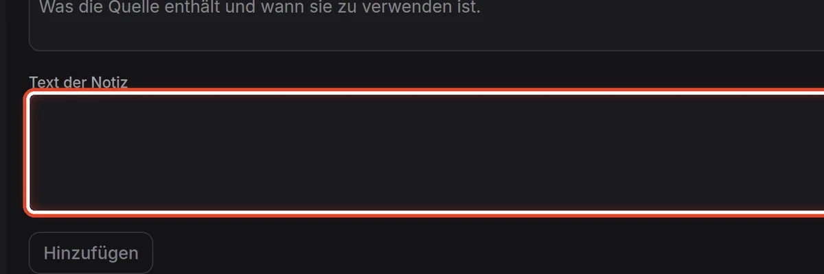 Nahaufnahme – Notiz: eine kurze Angabe