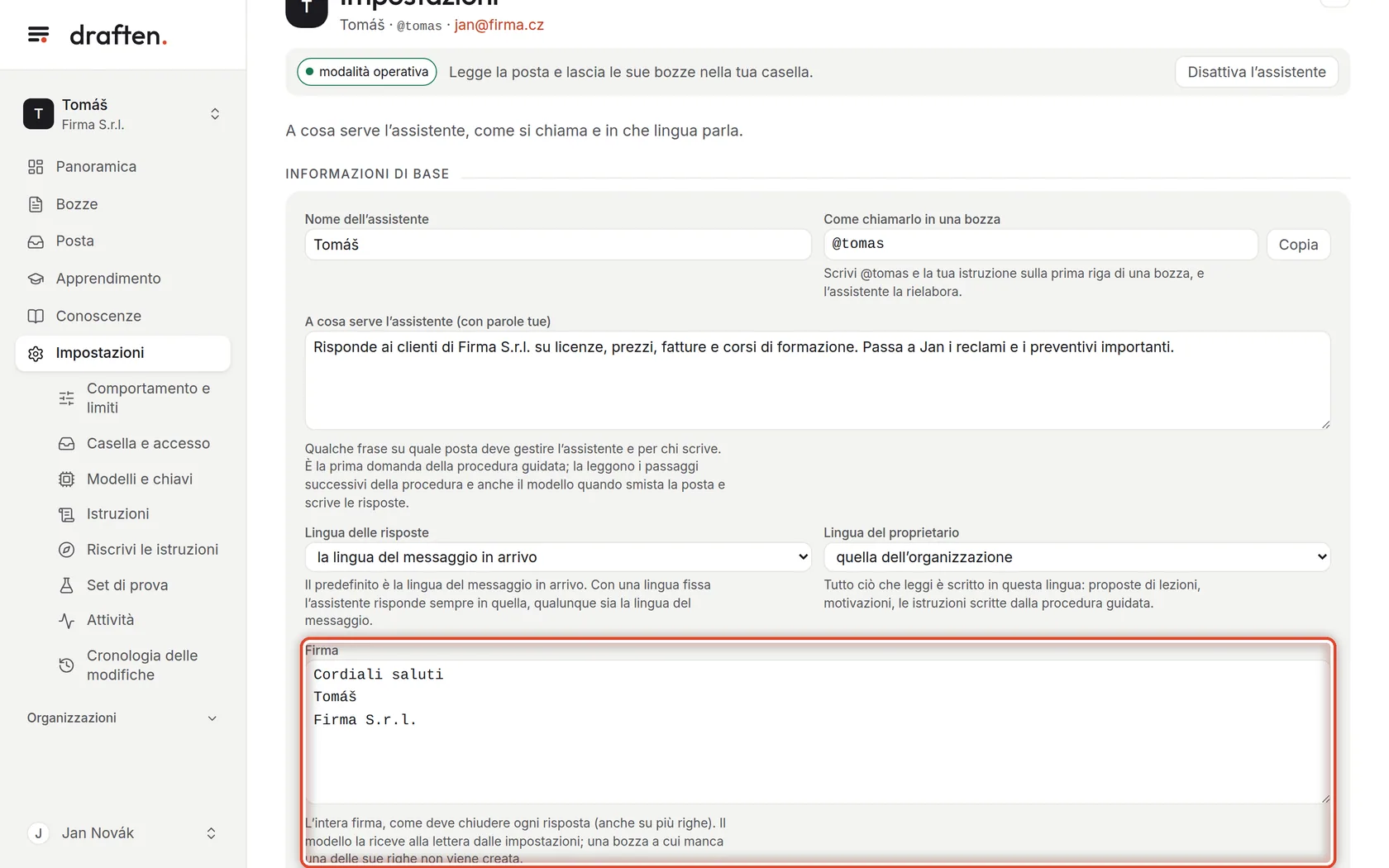 Screenshot del passo 5