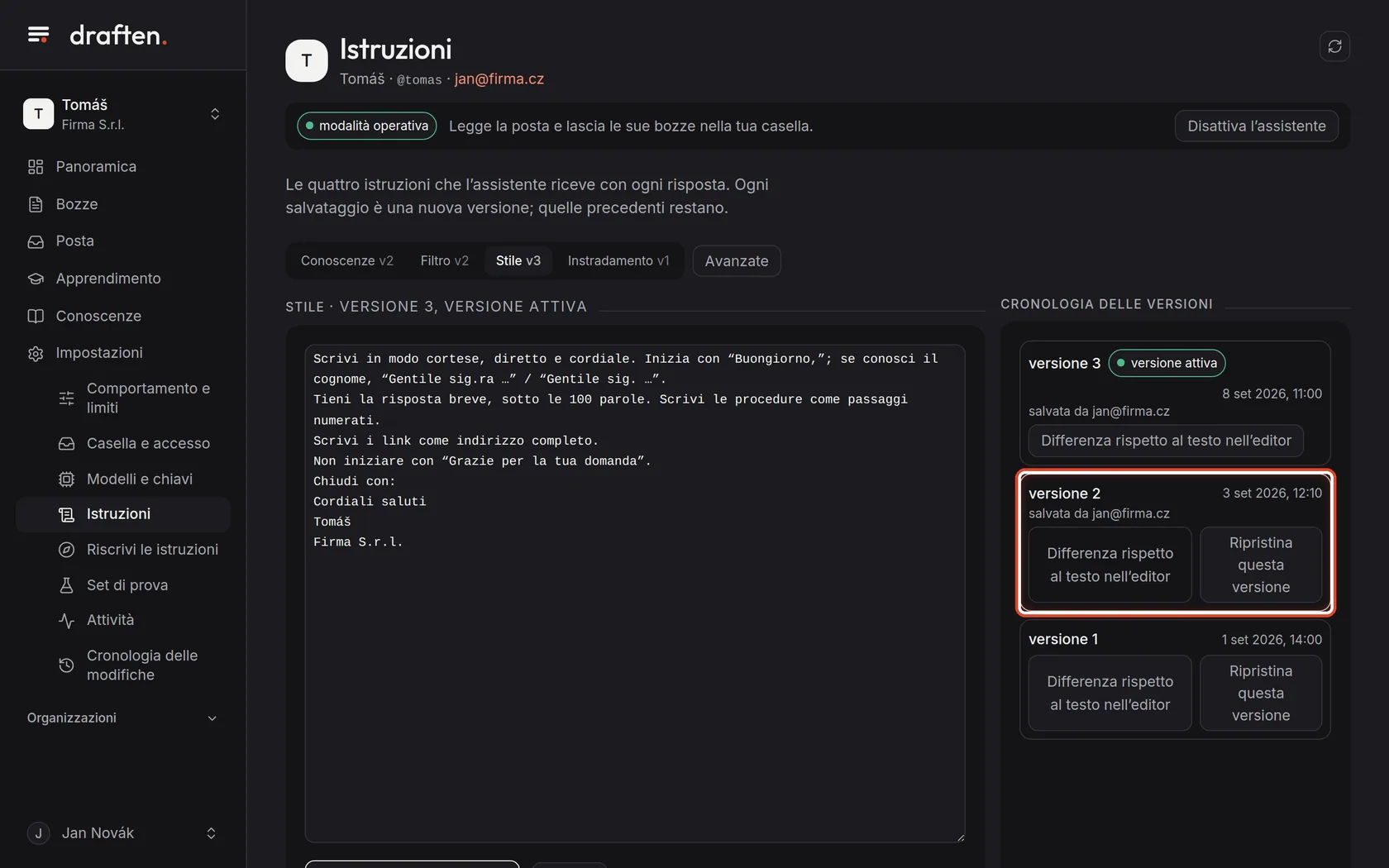 Screenshot del passo 4