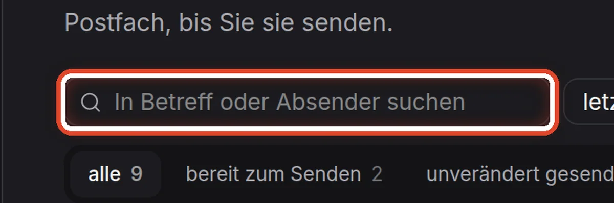Nahaufnahme – Einen bestimmten Entwurf finden
