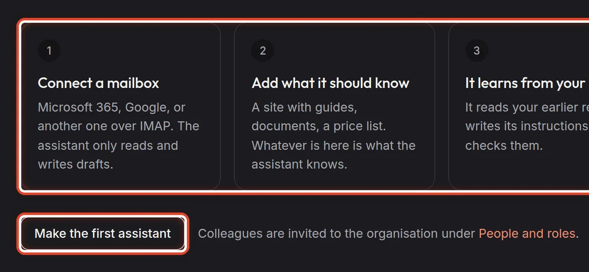 Close up — The first sign-in