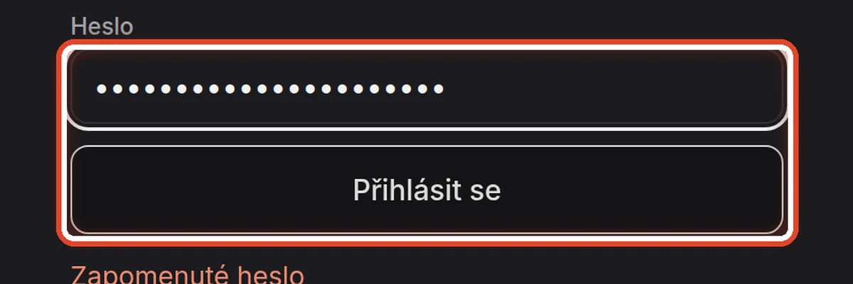 Detail — Nebo zadejte heslo