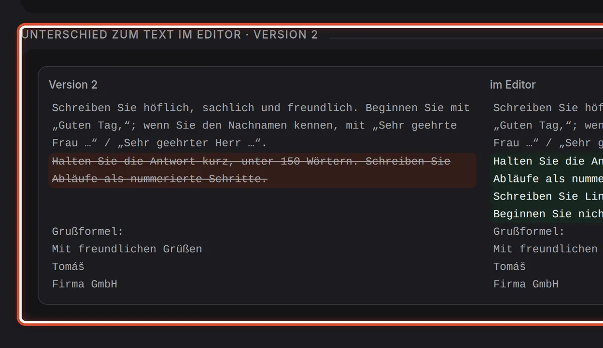 Nahaufnahme – Der Vergleich
