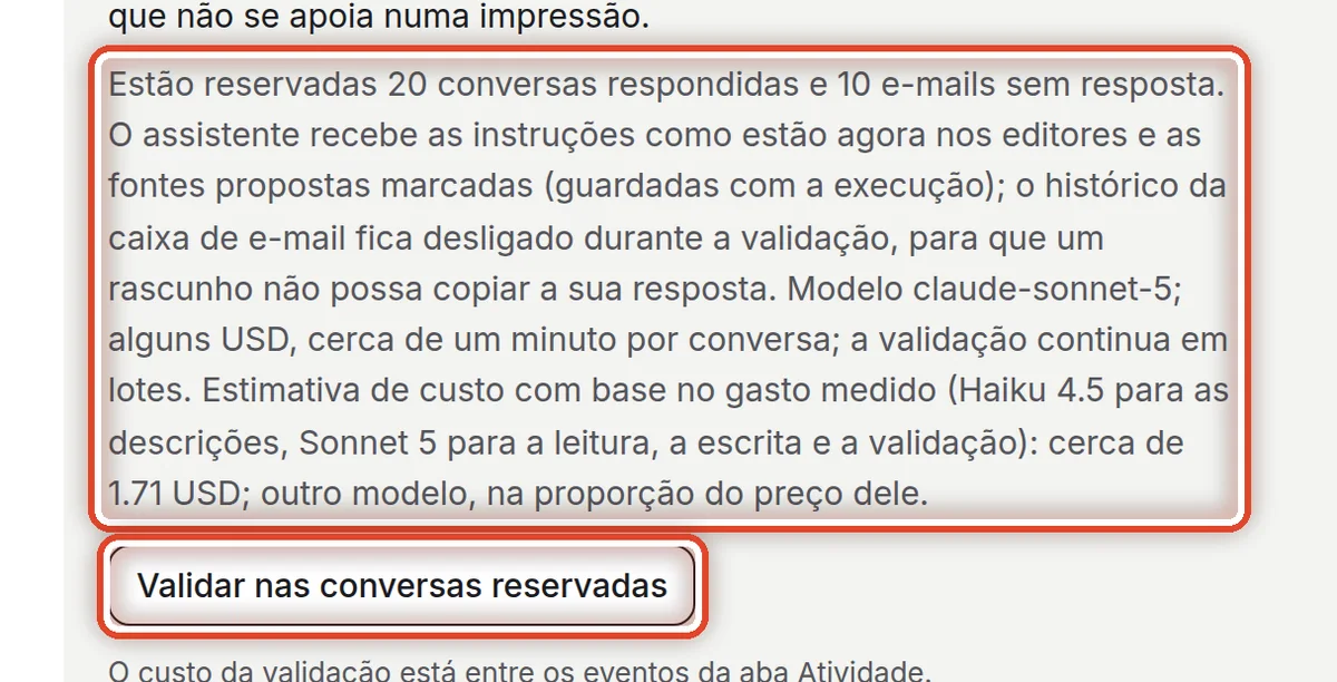 De perto – Teste as instruções