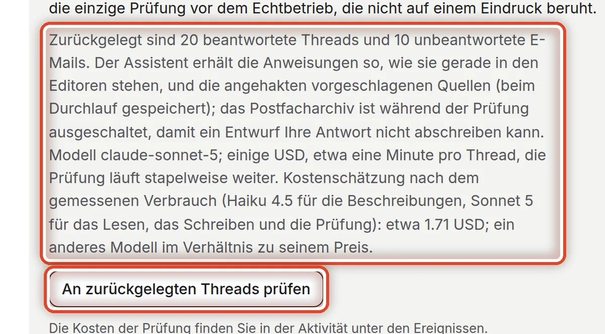 Nahaufnahme – Die Anweisungen ausprobieren