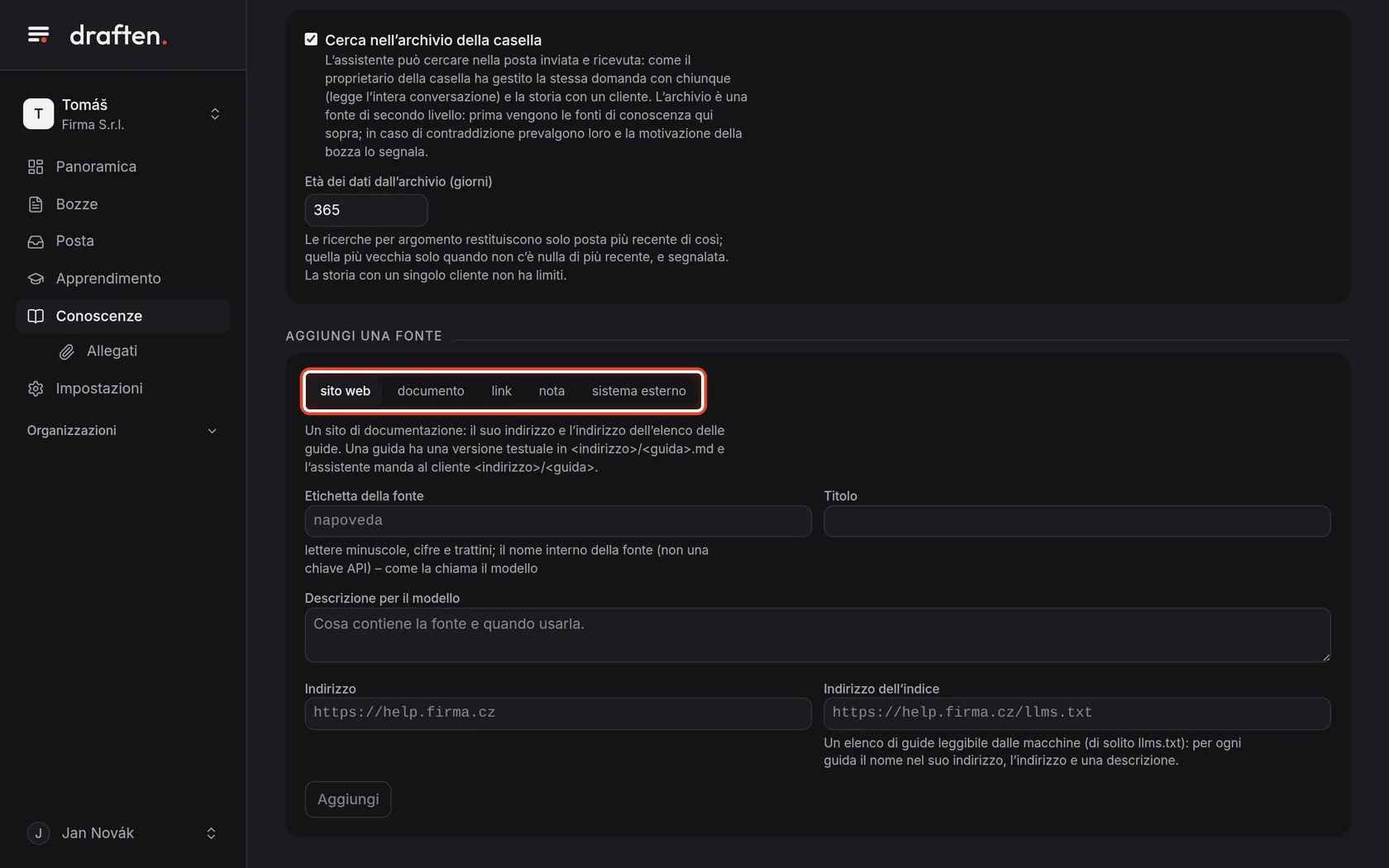 Screenshot del passo 4
