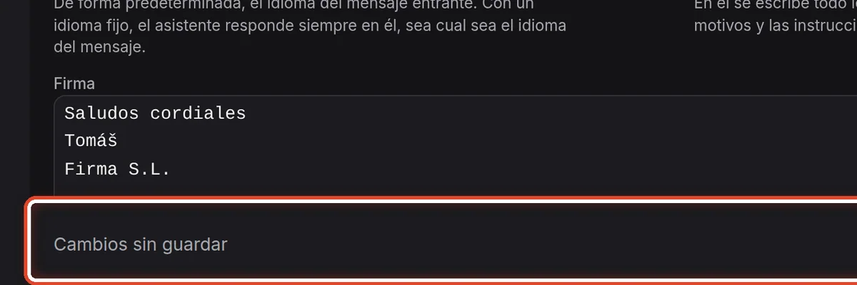 De cerca: Guarde los cambios