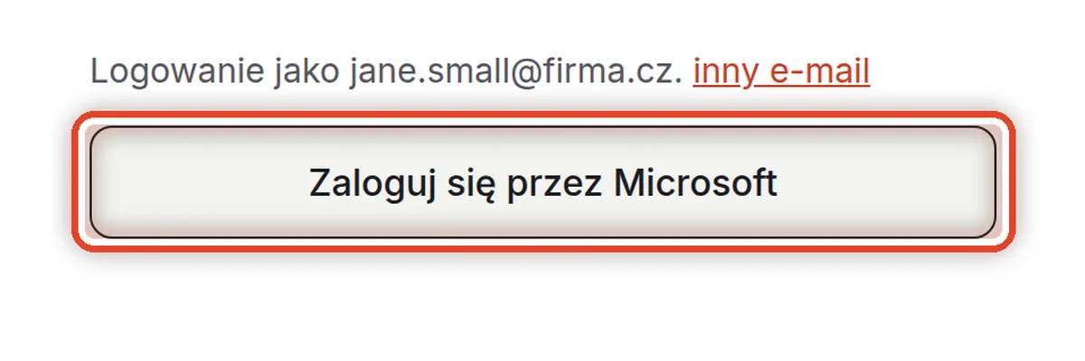 Zbliżenie – Zaloguj się kontem organizacji