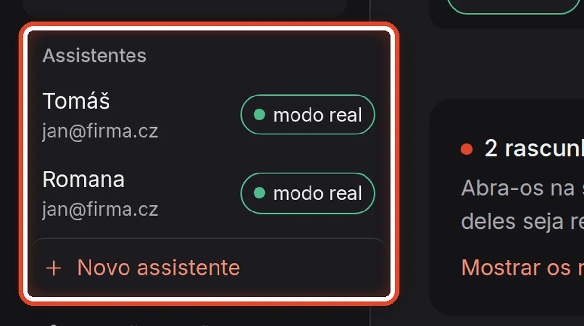 De perto – Trocar para outro assistente