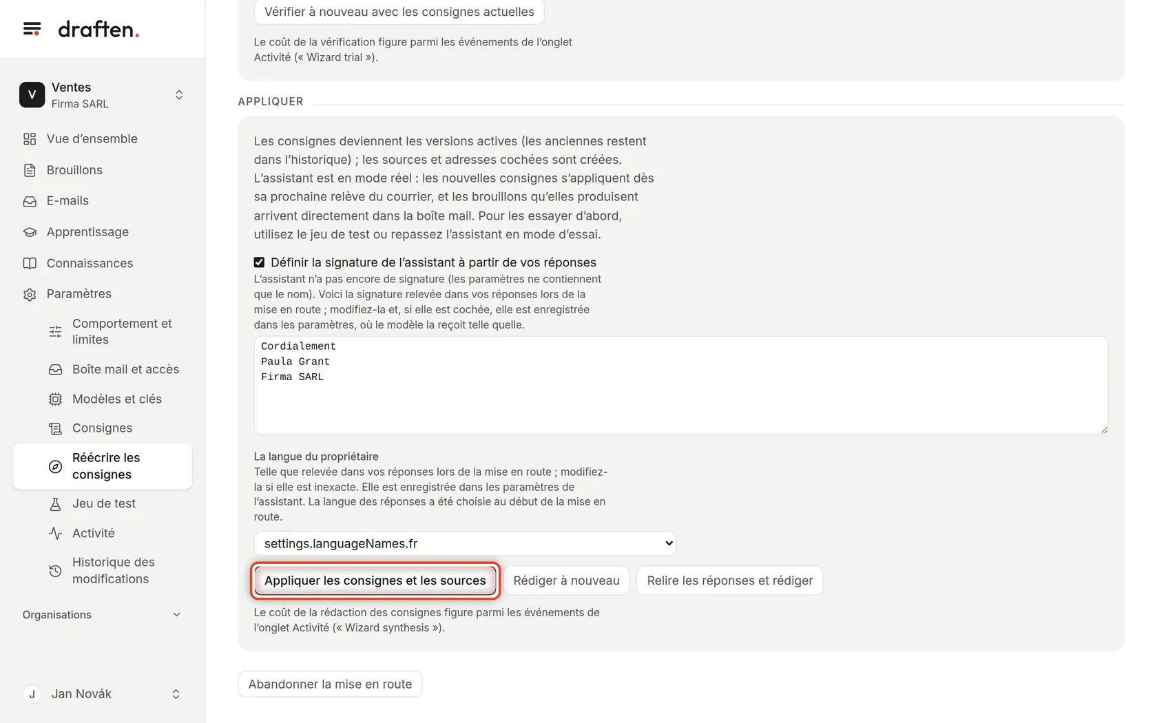 Capture d’écran de l’étape 8