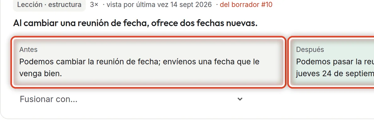 De cerca: Antes y después