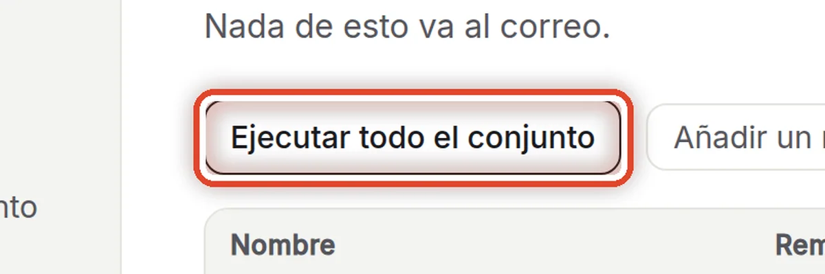 De cerca: Ejecute todo el conjunto