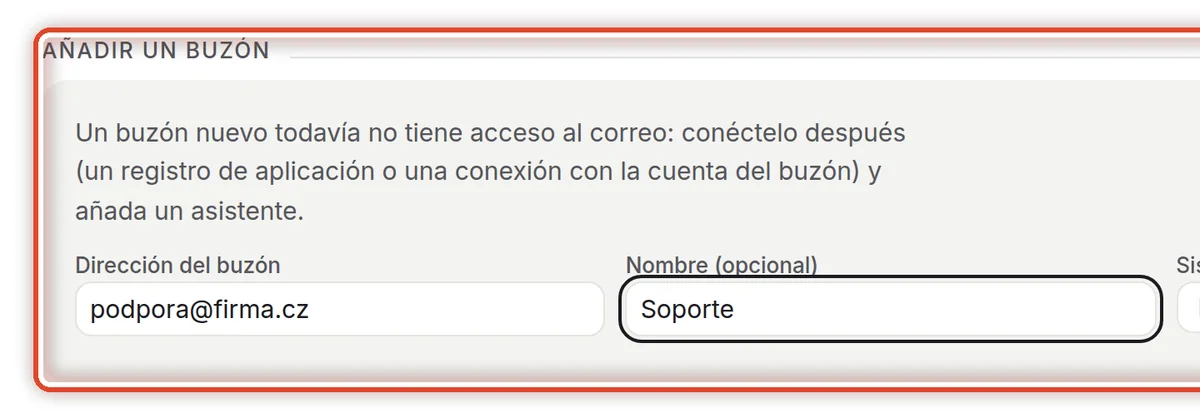 De cerca: Añadir un buzón