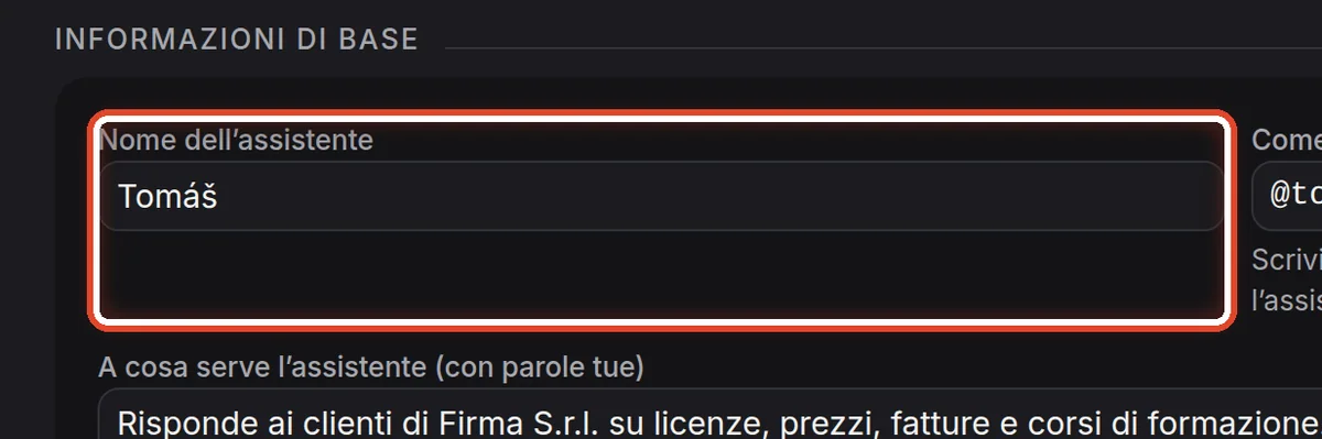 Da vicino – Il nome dell’assistente